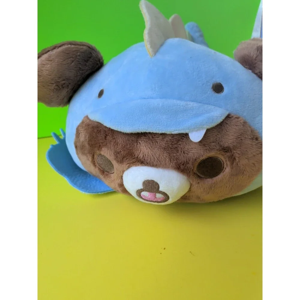 Rilakkuma Kyoryugokko Plush Blue Dinosaur Costume Laying Down Chairoikoguma